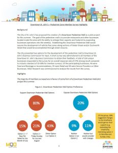 Downtown St. John's - Pedestrian Zone Member Feedback Survey - Highlights - Page 1